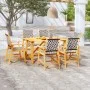 Garten-Essgruppe 7-teilig aus massivem Akazienholz von vidaXL, Gartensets - Ref: Foro24-3087125, Preis: 488,97 €, Rabatt: %