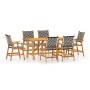 Garden dining set 7 pieces solid acacia wood by vidaXL, Garden sets - Ref: Foro24-3087125, Price: 506,60 €, Discount: %