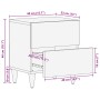 Cajones de Noche 2 pcs 40x33,5x46 cm Madera Maciza de Mango | Foro24.es | Tu tienda online para hogar, jardín y más Foro24.es