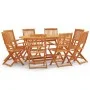 Folding garden dining set 9 pieces eucalyptus wood by vidaXL, Garden sets - Ref: Foro24-3087156, Price: 472,52 €, Discount: %