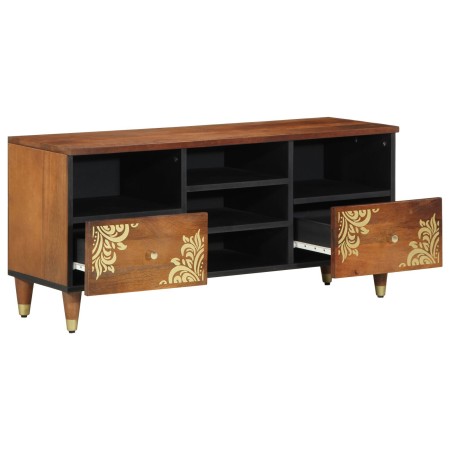 Cabinet de TV 100x33x46 cm Madera maciza de Mango | Foro24.es | Tu tienda online para hogar, jardín y más Foro24.es