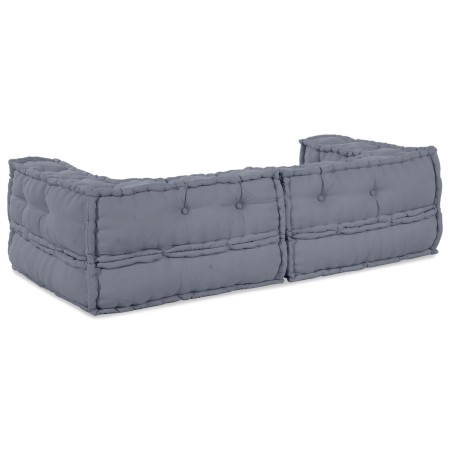 Pouffe Modular  Gris 140x70x36 Tela | Foro24.es | Tu tienda online para hogar, jardín y más Foro24.es