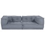 Pouffe Modular  Gris 140x70x36 Tela | Foro24.es | Tu tienda online para hogar, jardín y más Foro24.es