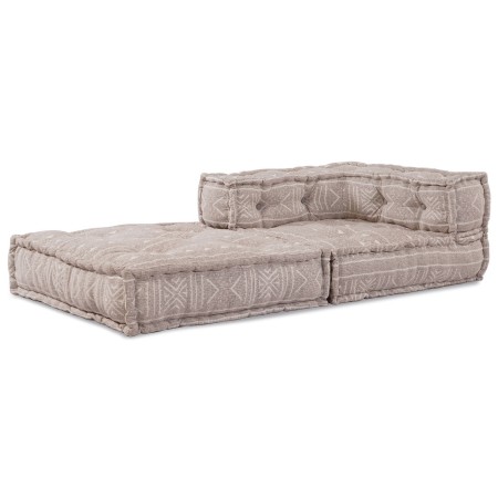 Pouffe Modular Marrón Claro 70x70x54 Tela de , Cojines para sillas y sofás - Ref: Foro24-4019053, Precio: 151,52 €