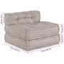 Pouffe Modular Marrón Claro 70x70x54 Tela