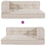 Cojín para Sofá de Palets de con Soporte para Brazos y Espalda de Tela Crema by , Cushions for chairs and sofas - Ref: Foro24...