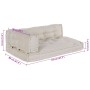 Cojín para Sofá de Palets de con Soporte para Brazos y Espalda de Tela Crema by , Cushions for chairs and sofas - Ref: Foro24...