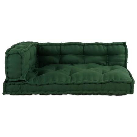 Cojín para sofá de palets con soporte para brazos y respaldo de tela verde by , Cushions for chairs and sofas - Ref: Foro24-4...