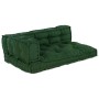 Cojín para sofá de palets con soporte para brazos y respaldo de tela verde by , Cushions for chairs and sofas - Ref: Foro24-4...