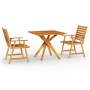 Garten-Essgruppe 3-teilig aus massivem Akazienholz von vidaXL, Gartensets - Ref: Foro24-3087135, Preis: 291,88 €, Rabatt: %