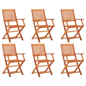 Klappbare Gartenstühle 6 Stück aus massivem Eukalyptusholz von vidaXL, Gartenstühle - Ref: Foro24-3087147, Preis: 272,95 €, R...