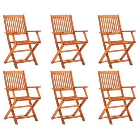 Folding garden chairs 6 pcs solid eucalyptus wood by vidaXL, Garden chairs - Ref: Foro24-3087147, Price: 272,95 €, Discount: %