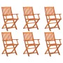 Folding garden chairs 6 pcs solid eucalyptus wood by vidaXL, Garden chairs - Ref: Foro24-3087147, Price: 272,95 €, Discount: %