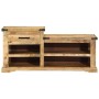 Banco de Zapatos 110x35x50 cm Madera Maciza Rústica de Mango | Foro24.es | Tu tienda online para hogar, jardín y más Foro24.es
