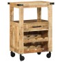 Carro de Cocina 55x40x80 cm Madera Maciza Rústica de Mango by , Kitchen and dining carts - Ref: Foro24-4019632, Price: 207,93...