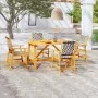 Garden dining set 5 pieces solid acacia wood by vidaXL, Garden sets - Ref: Foro24-3087124, Price: 374,36 €, Discount: %