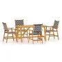 Garden dining set 5 pieces solid acacia wood by vidaXL, Garden sets - Ref: Foro24-3087124, Price: 374,36 €, Discount: %