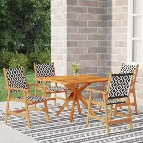 Garden dining set 5 pieces solid acacia wood by vidaXL, Garden sets - Ref: Foro24-3087140, Price: 399,06 €, Discount: %