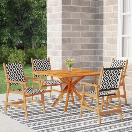 Juego de comedor de jardín 5 piezas madera maciza de acacia de vidaXL, Conjuntos de jardín - Ref: Foro24-3087140, Precio: 399...