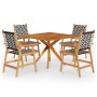 Garten-Essgruppe 5-teilig aus massivem Akazienholz von vidaXL, Gartensets - Ref: Foro24-3087140, Preis: 404,49 €, Rabatt: %