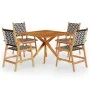 Juego de comedor de jardín 5 piezas madera maciza de acacia de vidaXL, Conjuntos de jardín - Ref: Foro24-3087140, Precio: 399...