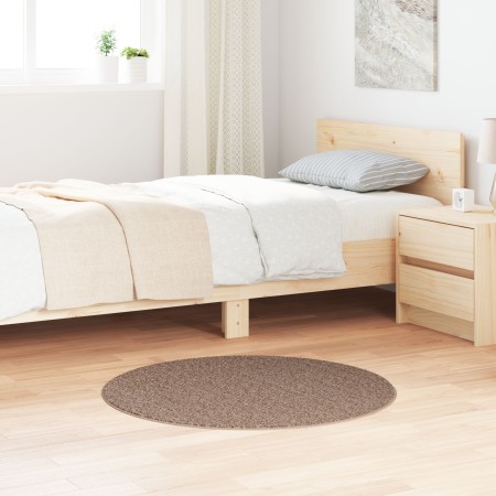 Alfombra Shaggy de con respaldo de látex Marrón ø90 cm by , Rugs - Ref: Foro24-4019799, Price: 25,31 €, Discount: %