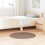 Alfombra Shaggy de con respaldo de látex Marrón ø90 cm by , Rugs - Ref: Foro24-4019799, Price: 25,31 €, Discount: %