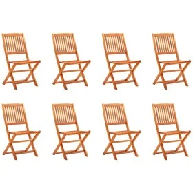 Folding garden chairs 8 pcs solid eucalyptus wood by vidaXL, Garden chairs - Ref: Foro24-3087150, Price: 308,26 €, Discount: %