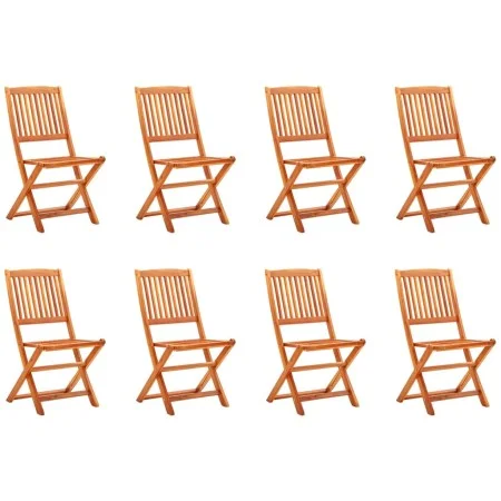 Klappbare Gartenstühle 8 Stück aus massivem Eukalyptusholz von vidaXL, Gartenstühle - Ref: Foro24-3087150, Preis: 308,26 €, R...