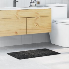 Alfombrilla de baño rectangular gris oscuro 50x80 cm de polipropileno antideslizante von , Teppiche und Badematten - Ref: For...