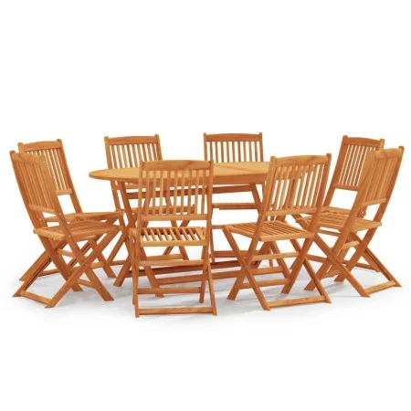 Set de comedor de jardín plegable 9 pzas madera eucalipto by vidaXL, Garden sets - Ref: Foro24-3087158, Price: 433,24 €, Disc...
