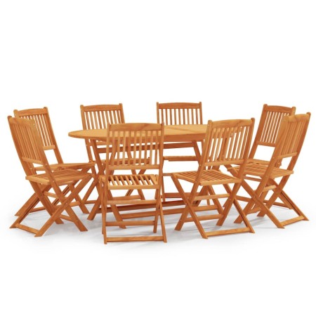 Set de comedor de jardín plegable 9 pzas madera eucalipto by vidaXL, Garden sets - Ref: Foro24-3087158, Price: 452,18 €, Disc...