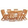 Set de comedor de jardín plegable 9 pzas madera eucalipto by vidaXL, Garden sets - Ref: Foro24-3087158, Price: 433,24 €, Disc...