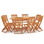 Set de comedor de jardín plegable 9 pzas madera eucalipto by vidaXL, Garden sets - Ref: Foro24-3087158, Price: 452,18 €, Disc...