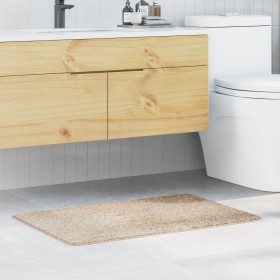 Alfombra de baño rectangular crema 60x90 cm de