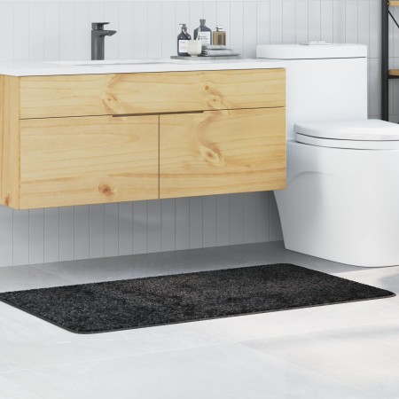 Alfombrilla de baño rectangulares gris oscuro 70x120 cm de polipropileno antideslizante by , Rugs and bath mats - Ref: Foro24...