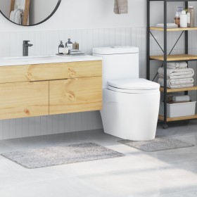 Set de 2 alfombrillas de baño gris de
