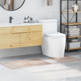 Conjunto de 2 alfombrillas de baño crema de