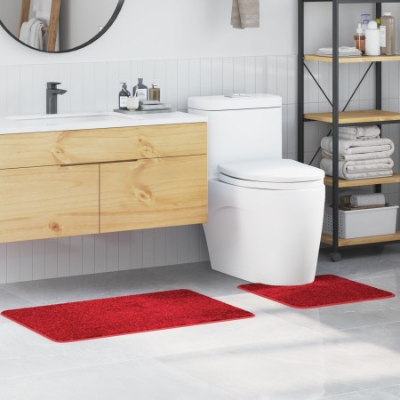 Conjunto de 2 piezas de alfombrillas de baño rojo de polipropileno antideslizante by , Rugs and bath mats - Ref: Foro24-40198...