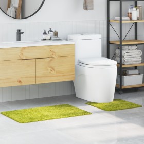Set de 2 alfombrillas de baño Verde Polipropileno Antideslizante de , Alfombras y esterillas de baño - Ref: Foro24-4019859, P...