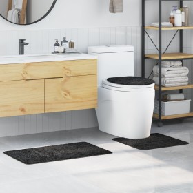 Conjunto de 3 alfombrillas de baño Gris oscuro