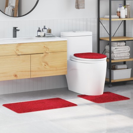 Set de 3 Alfombrillas de Baño  Rojo Polipropileno Antideslizante | Foro24.es | Tu tienda online para hogar, jardín y más Foro24.es