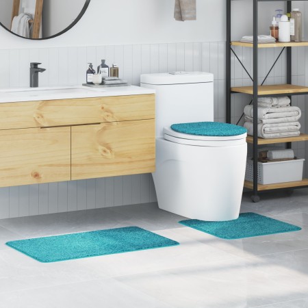 Set de 3 piezas de alfombrillas de baño Turquesa de polipropileno antideslizantes | Foro24.es | Tu tienda online para hogar, jardín y más Foro24.es