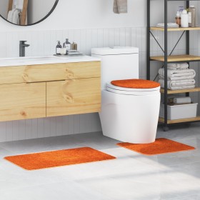 Conjunto de 3 alfombrillas de baño Naranja Polipropileno Antideslizante de , Alfombras y esterillas de baño - Ref: Foro24-401...