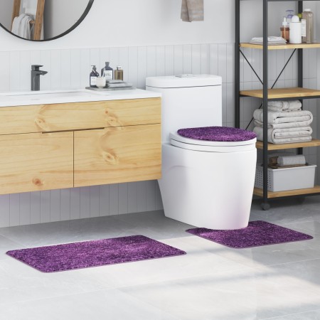 Set de alfombrillas de baño de 3 piezas en color púrpura de polipropileno antideslizante von , Teppiche und Badematten - Ref:...