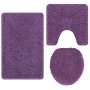 Set de alfombrillas de baño de 3 piezas en color púrpura de polipropileno antideslizante von , Teppiche und Badematten - Ref:...