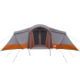 Tienda Familiar con Ventanas Cúpula Gris y Naranja para 6 Personas Impermeable de , Tiendas de campaña - Ref: Foro24-4100672,...