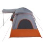 Tienda Familiar con Ventanas Cúpula Gris y Naranja para 6 Personas Impermeable de , Tiendas de campaña - Ref: Foro24-4100672,...