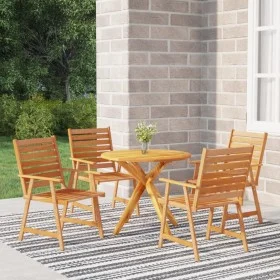 5-piece solid acacia wood garden dining set by vidaXL, Garden sets - Ref: Foro24-3087129, Price: 418,21 €, Discount: %