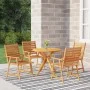 5-tlg. Garten-Essgarnitur aus massivem Akazienholz von vidaXL, Gartensets - Ref: Foro24-3087129, Preis: 423,29 €, Rabatt: %